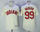Indians 99 Ricky Vaughn Cream Flexbase Baseball Jerseys,baseball caps,new era cap wholesale,wholesale hats